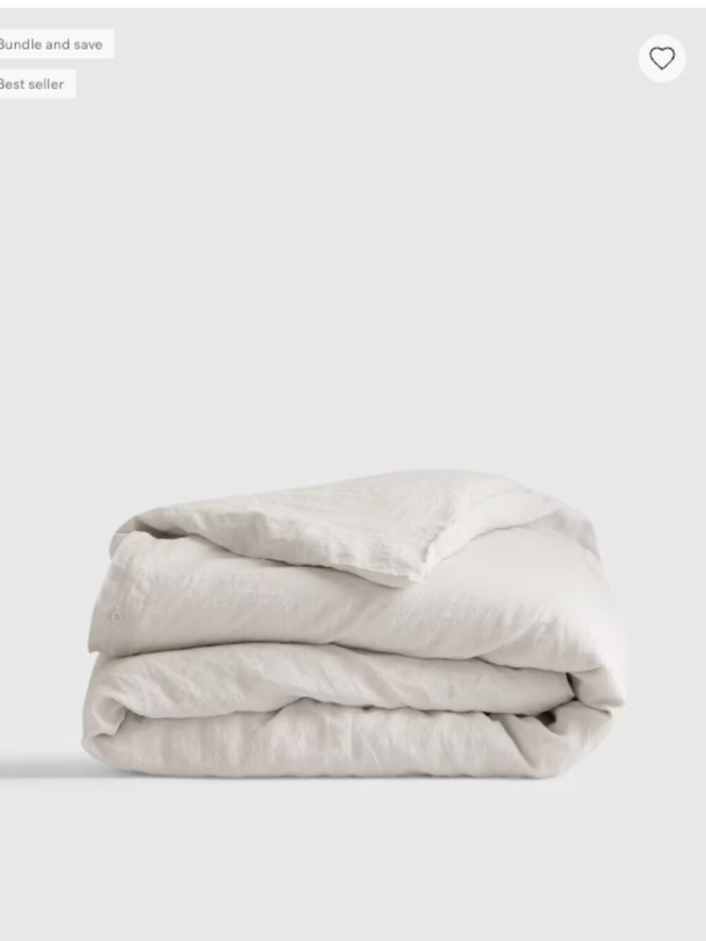 Quince European Linen Duvet Cover – Full/Queen – Sand/Cream – Good Return Cond